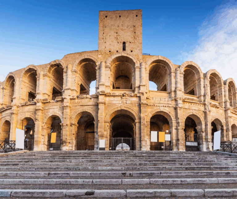 Provence, France Roman amphitheater in the Old Town of Arles