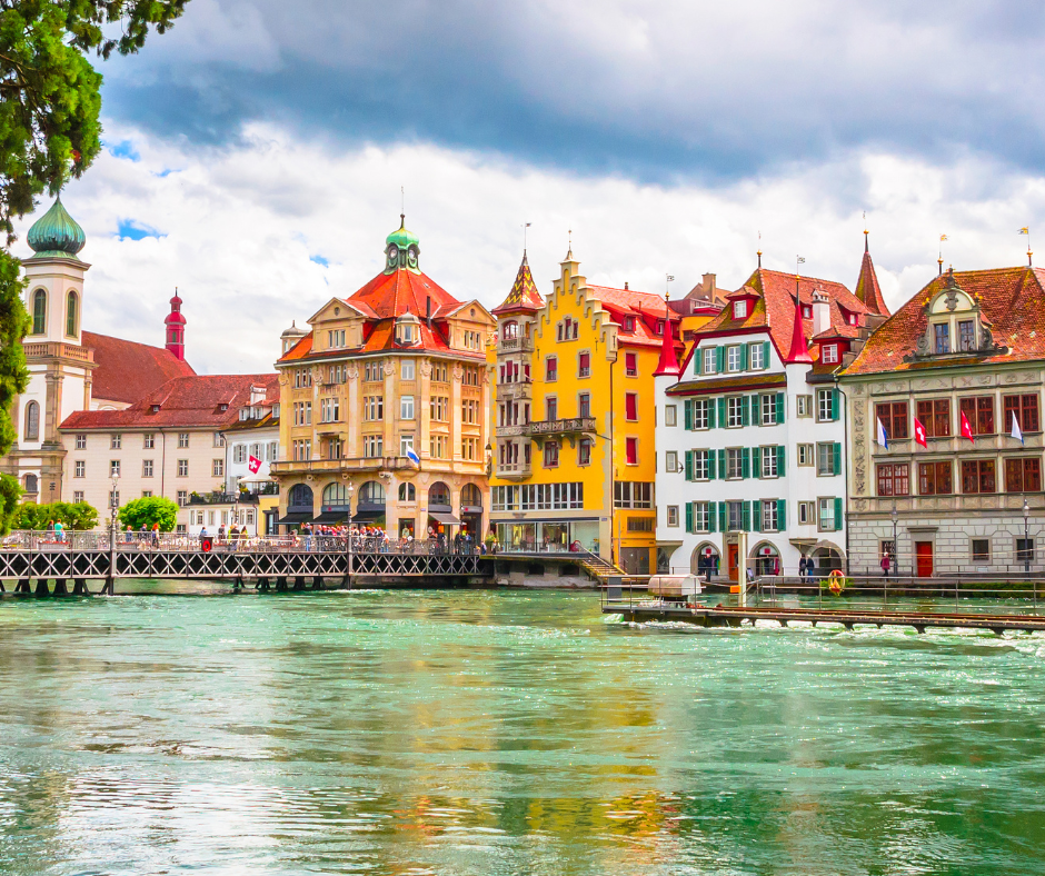 Beautiful river cityscape of Lucerne, Switzerland