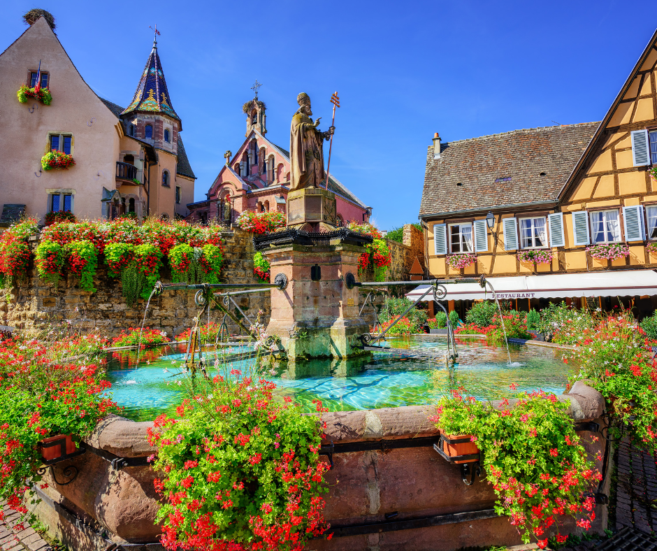_Eguisheim, France half-timbered medieval houses