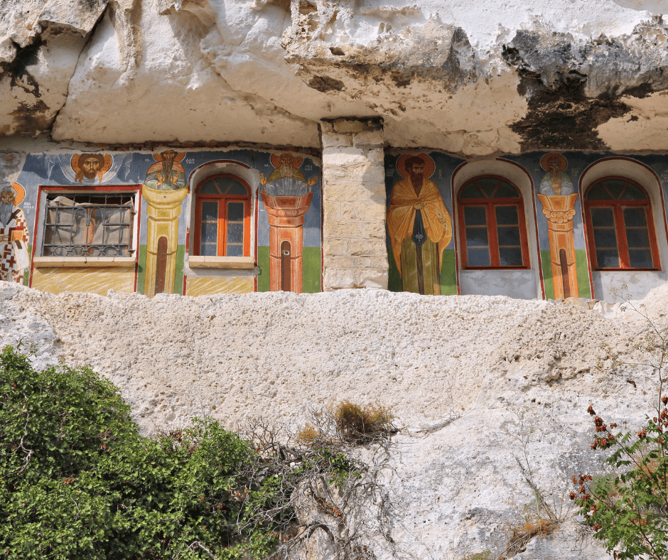 rock hewn chruches of ivanovo, bulgaria. Famous UNESCO World Heritage Site