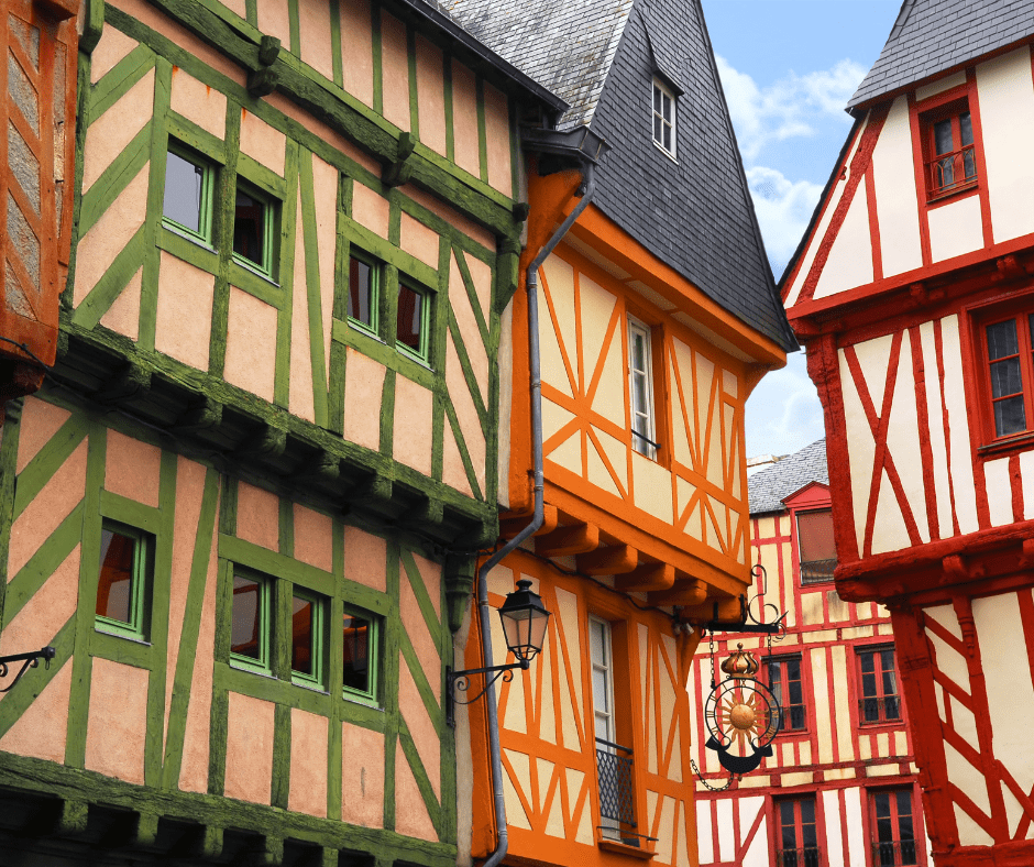 colorful houses in vannes, hidden gem in france
