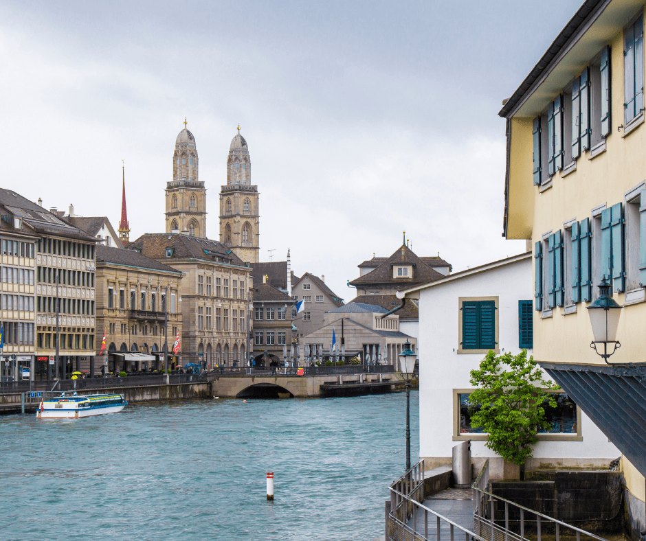 View of Grossmunster in Zurich