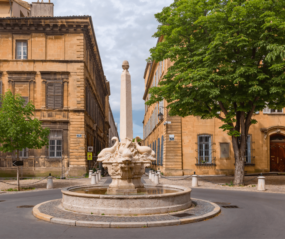 fountain in Aix-en-Provence old town