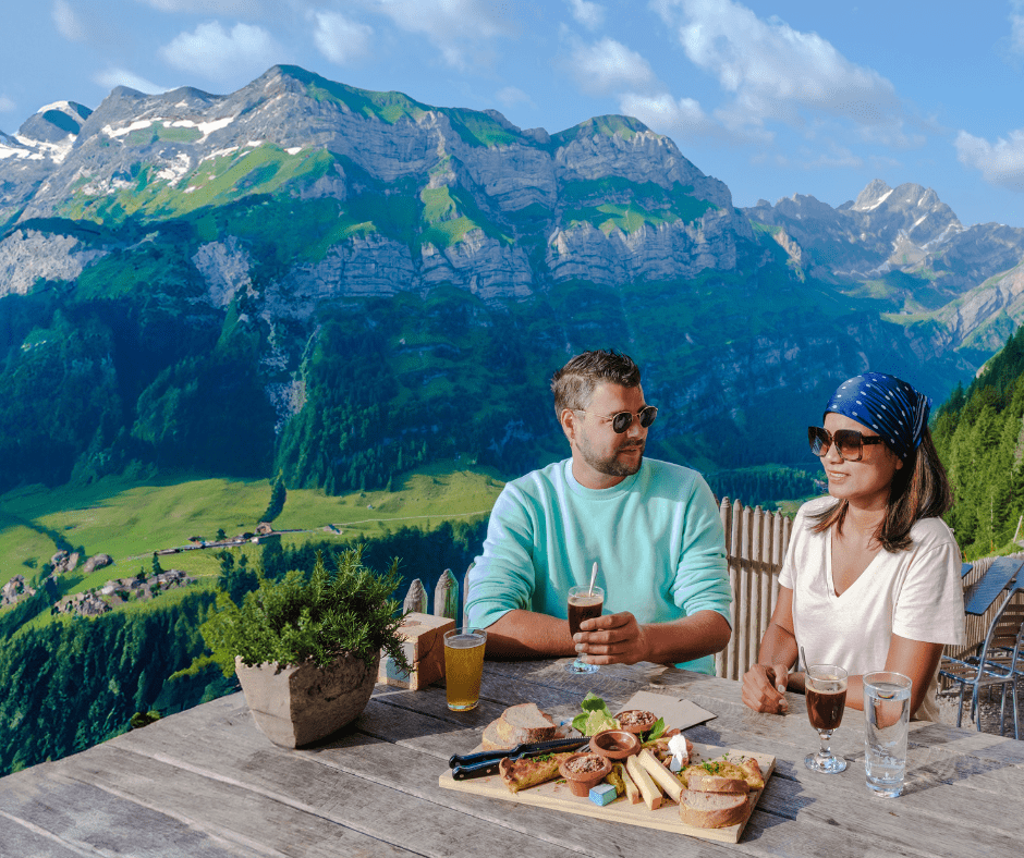 restaurant in Bern with background
