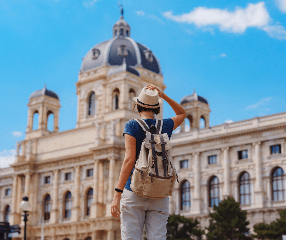 safe confident traveler in europe